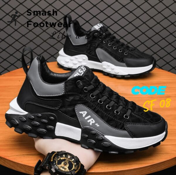 Men Luxury Sneakers Sports Shoes Black Color - Image 3