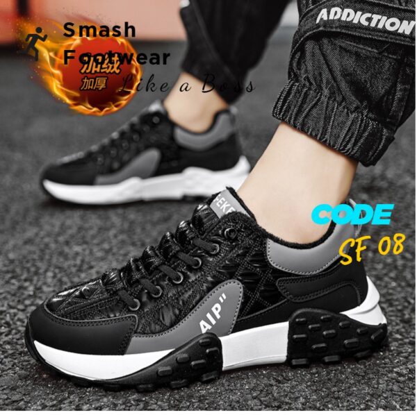 Men Luxury Sneakers Sports Shoes Black Color - Image 4