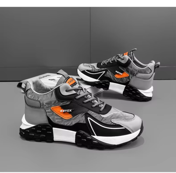 Men's Sneakers Casual Running Shoes Gray Color - Image 2